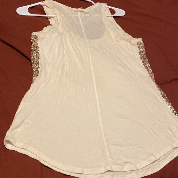 Express Gold Sequin Racerbank Tank - Picture 3 of 5